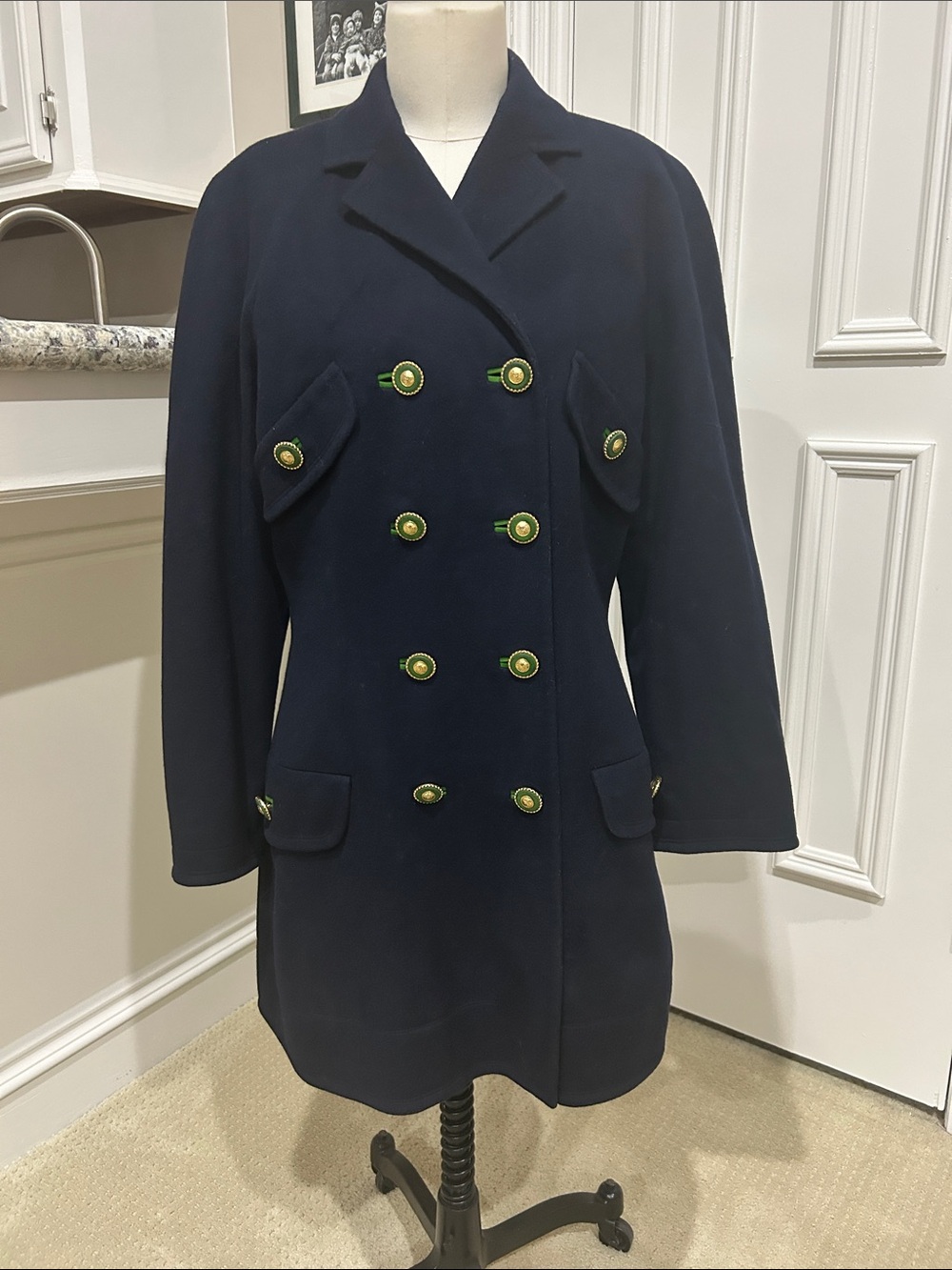 Vintage Spring/Summer 1995 Gianni Versace Couture Double-Breasted Medusa Coat